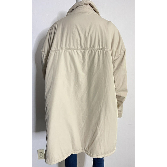 Abercrombie & Fitch XL Jacket Oversized Puffer Shacket Beige Gorpcore Parka - Picture 6 of 8